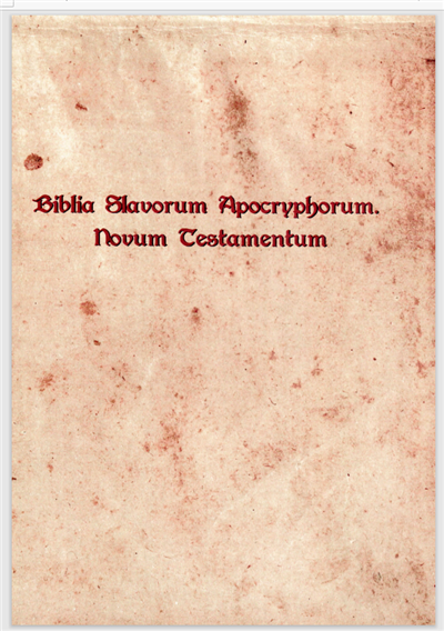 Biblia Slavorum Apocryphorum
