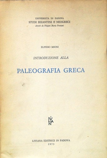 Introduzione alla paleografia greca